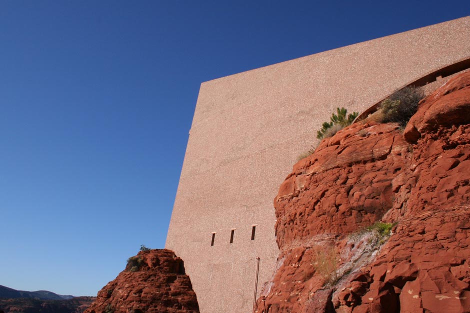 COMMERCIAL Exterior - Form, color and composition study of the Church of the Holy Cross, Sedona, AZ.